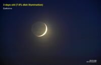 Earthshine (3 days old)