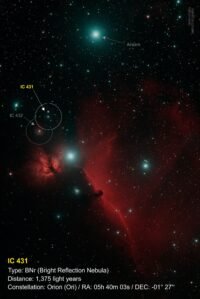 IC431-BNr-Ori (Horsehead & Flame)