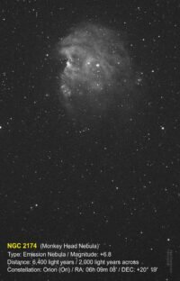 NGC2174-BNe-Ori (Monkey Head)