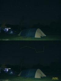 Ursa Major (The Big Dipper above the tent)