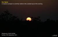 Visible to the unaided eye