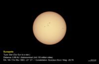 Several dark areas ~Sun spots