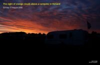 The sight of orange clouds in Holland