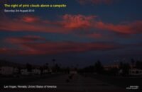 The sight of pink clouds