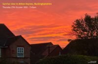 Sunrise view in Milton Keynes